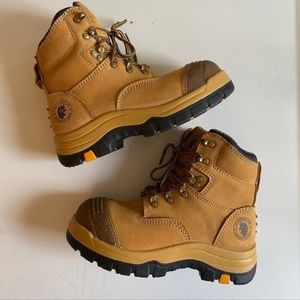 RockRooster 7 Inch Steel Toe Leather Work Boots Men's Size 5/Women's Size 7, EU